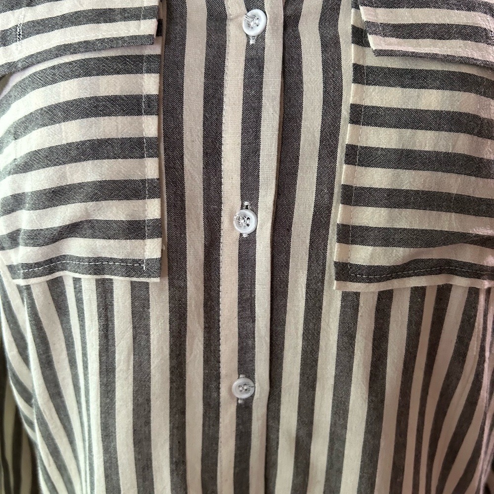 Button down striped shirt long sleeve - Picture 5 of 14